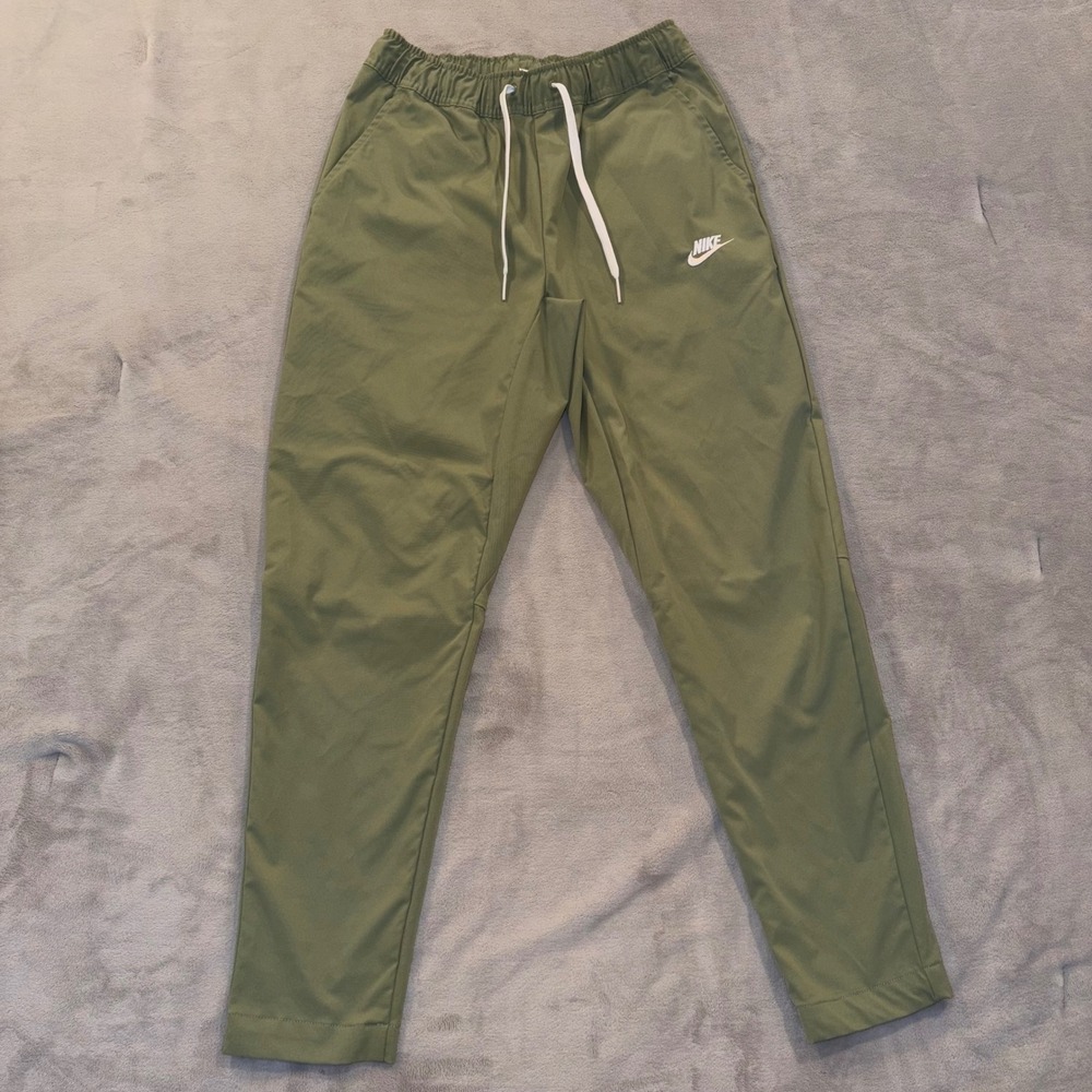 Nike Mens Olive Green Woven Tapered Jogger Pants Small BV2775-326